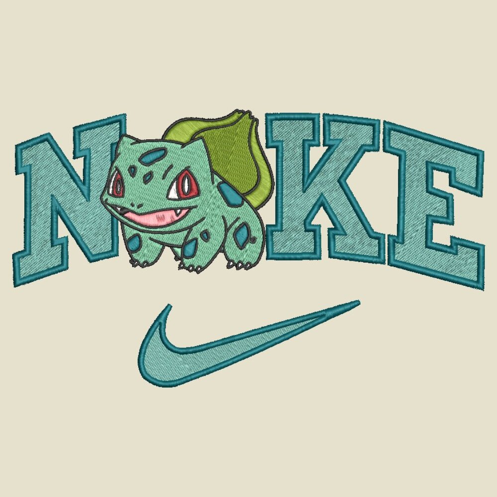 Nike Pokemon Bulbasaur Embroidered Adult Unisex Crewneck Anime Sweatshirt Cozy